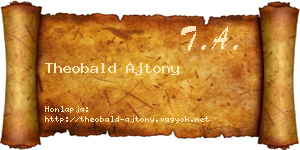 Theobald Ajtony névjegykártya
